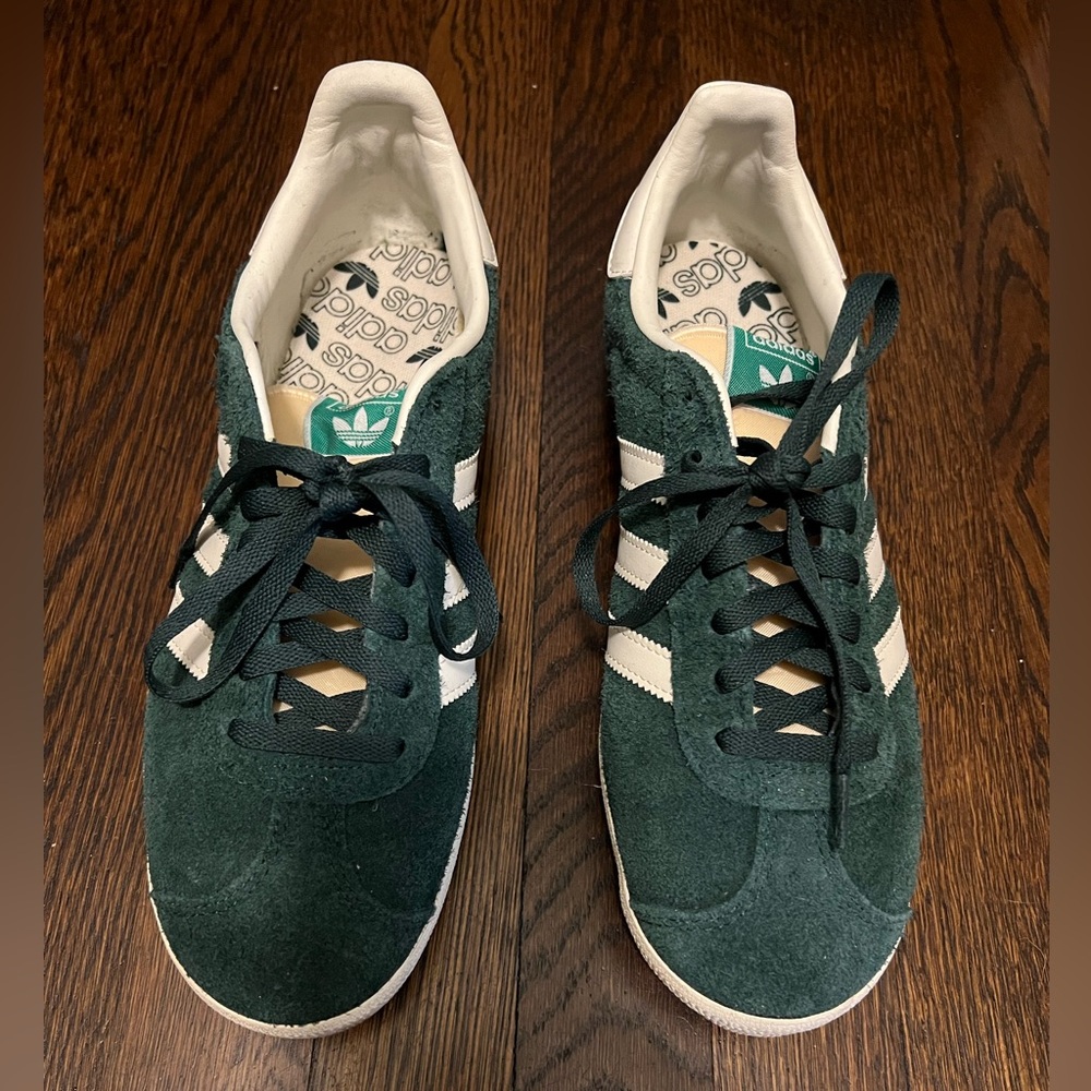 ADIDAS FOREST GREEN GAZELLE SNEAKERS - US MEN’S SIZE 8 1/2